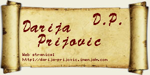Darija Prijović vizit kartica